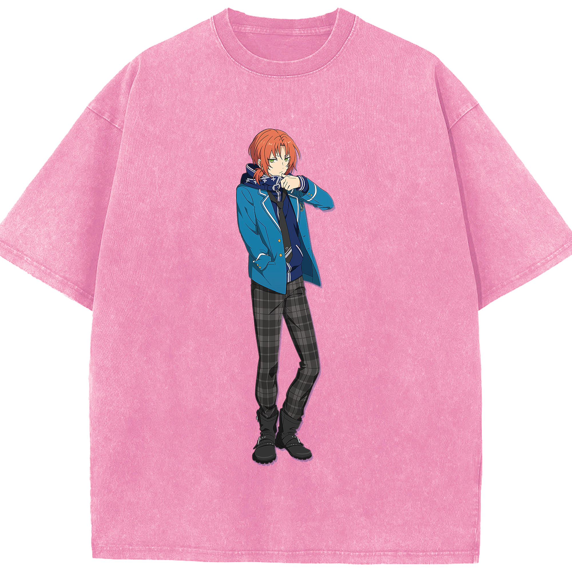 （画像用） あんさんぶるスターズ! Ensemble Stars 綿100% ヴィンテージ風 半袖Tシャツ（フロントプリント）